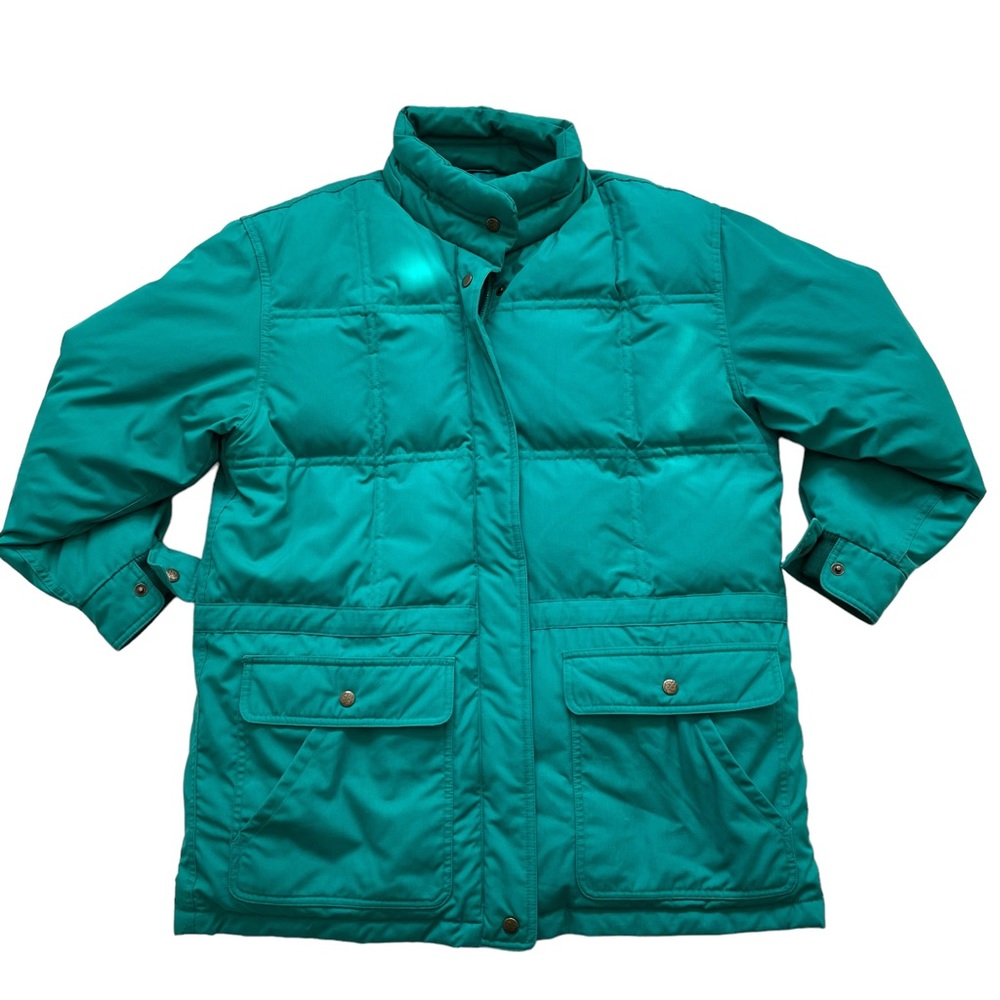 Vintage 80’s Eddie Bauer Teal Goose Down Jacket